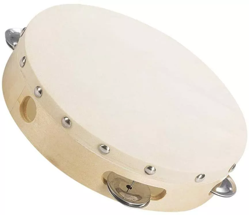10'' Tambourine With Skin Head