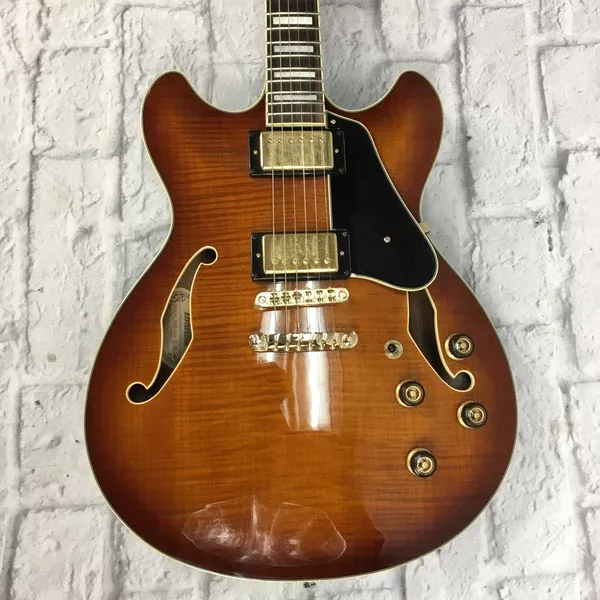 ** Ibanez AS-93 Semi-Hollow Upgraded Electric Guitar with Hard Case Duncans