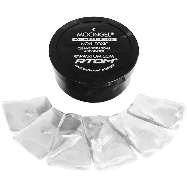 RTOM Original Moongel Drum Damper Pads, Clear (6 Pads Total)
